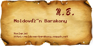 Moldován Barakony névjegykártya